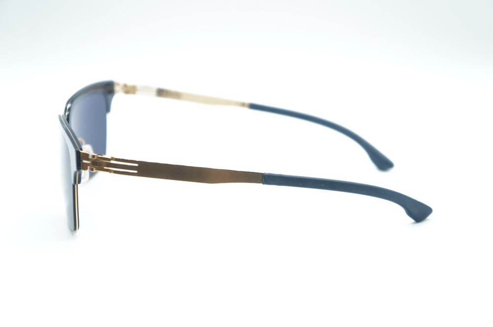NEW IC! BERLIN AKEMI TRUE BLUE/SUN GOLD AUTHENTIC SUNGLASSES FRAMES 50-20