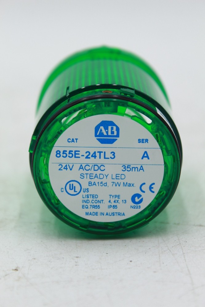 Allen-Bradley 855E-24TL3 24V AC/DC Green Stack Light