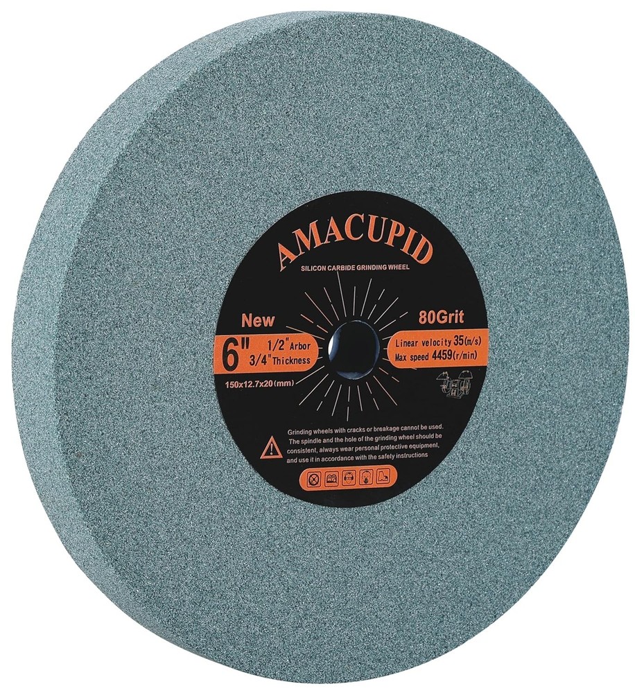 80 Grit Silicon Carbide Bench Grinding Wheel - Durable & Medium Grit Performance