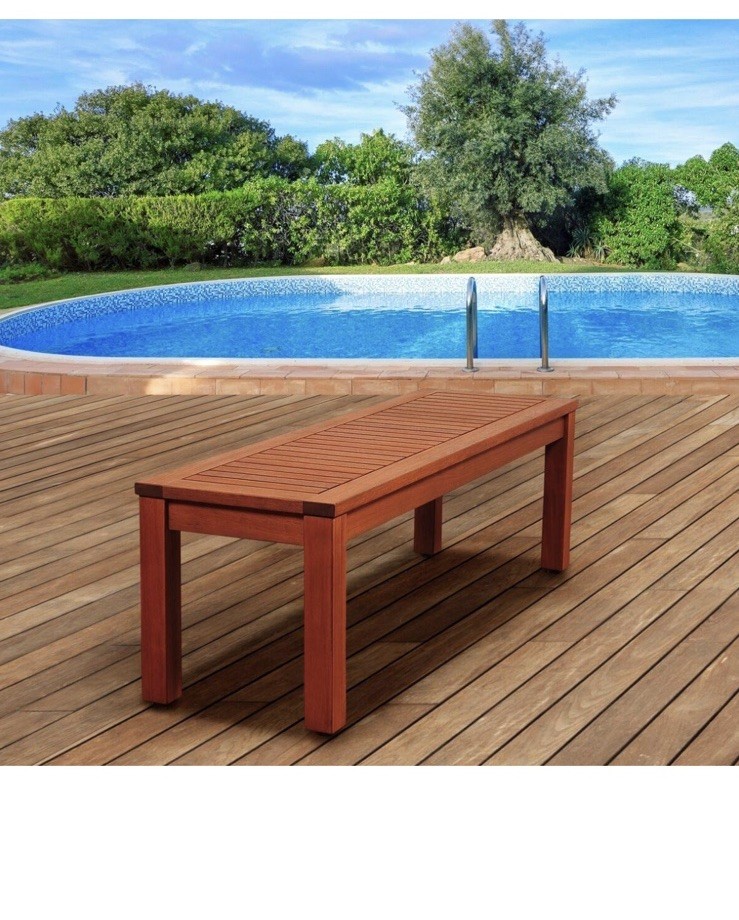 Amazonia Richfield 53" Eucalyptus Backless Bench