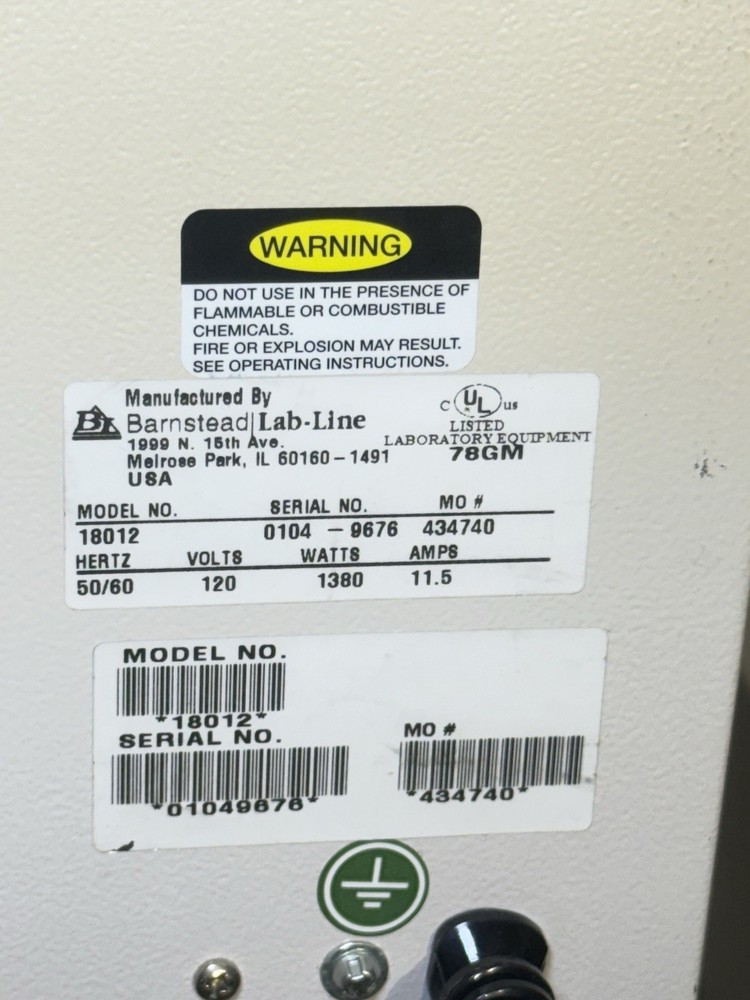 Lab-Line / Barnstead AquaBath 18012 Heated Water Bath