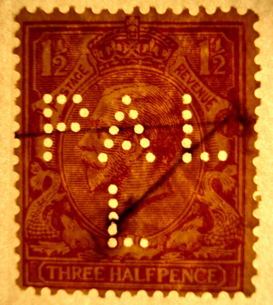 USED GREAT BRITAIN #161 WITH PAL/L PERFIN