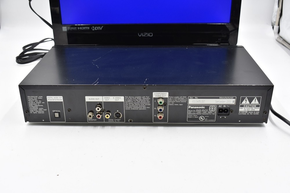 Panasonic DVD-RV31 DVD Video Player CD Player Tested Includes Remote & Cables