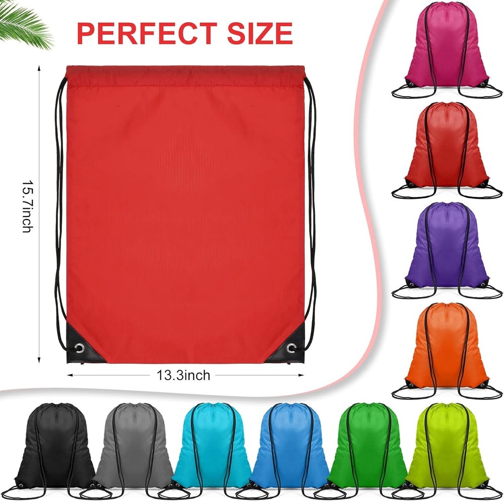 Shappy 100 Pieces Drawstring Bag Gym Portable String Sack Backpacks...