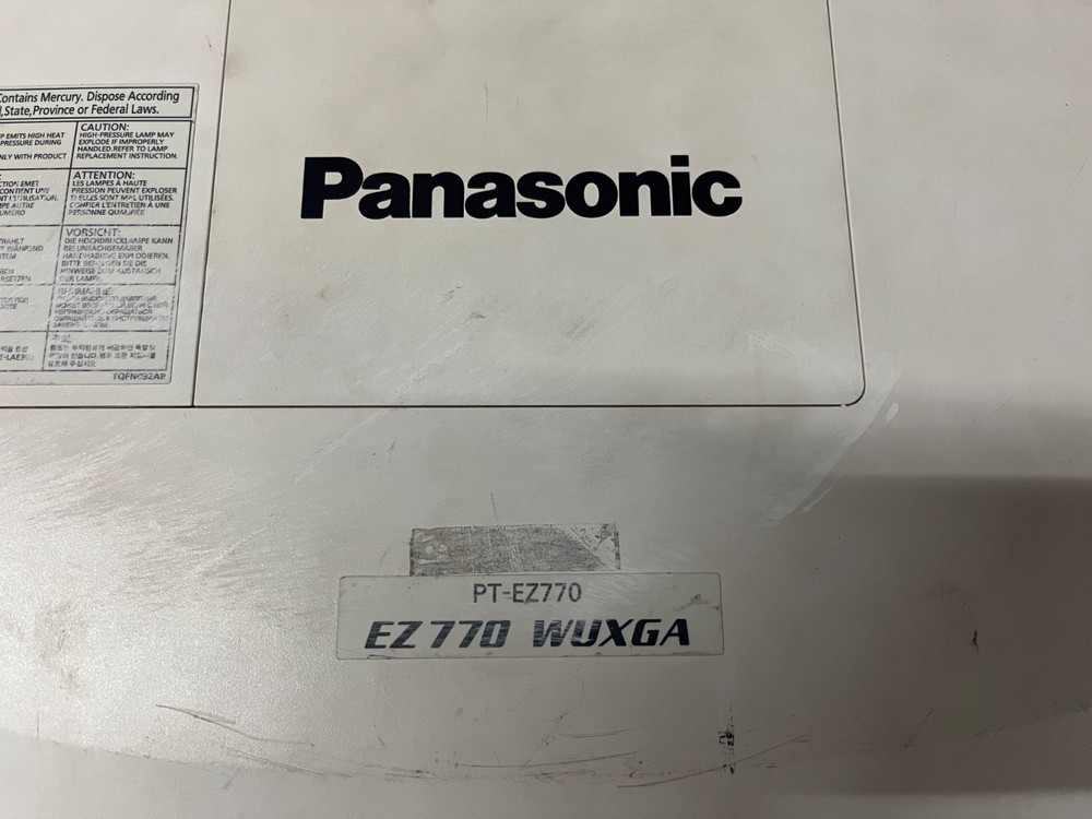 Used Panasonic PT-EZ770 WUXGA LCD projector