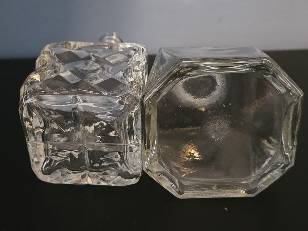 2 Cut Glass PERFUME BOTTLE Pair