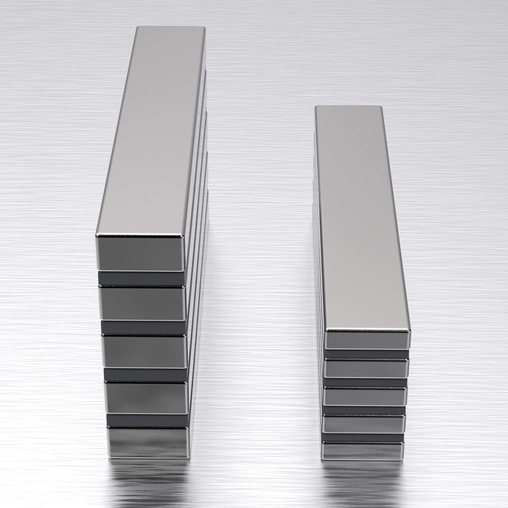 Powerful N52 Neodymium Bar Magnets, Rare Earth Magnets Rectangular Silver (60...