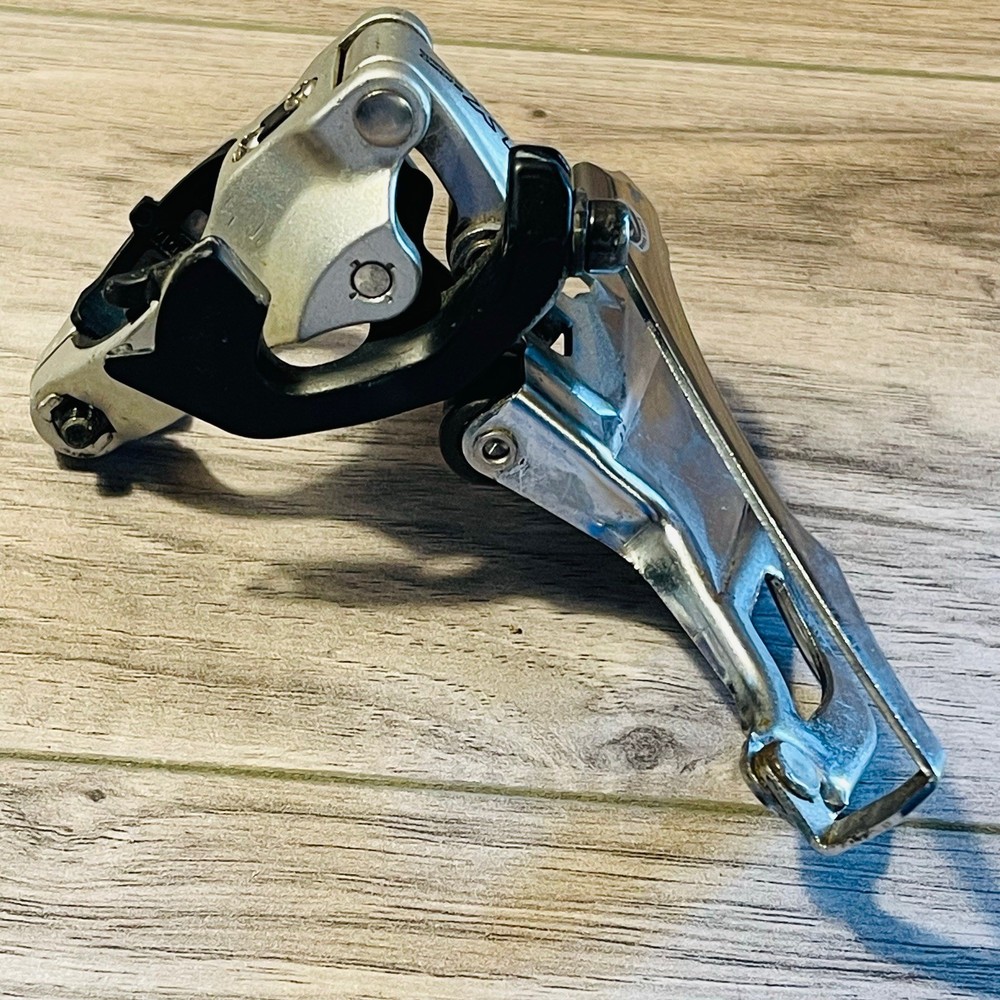 Shimano Deore XT FD-M761 34.9 + 31.8 Adapter Front Derailleur Dual Pull 