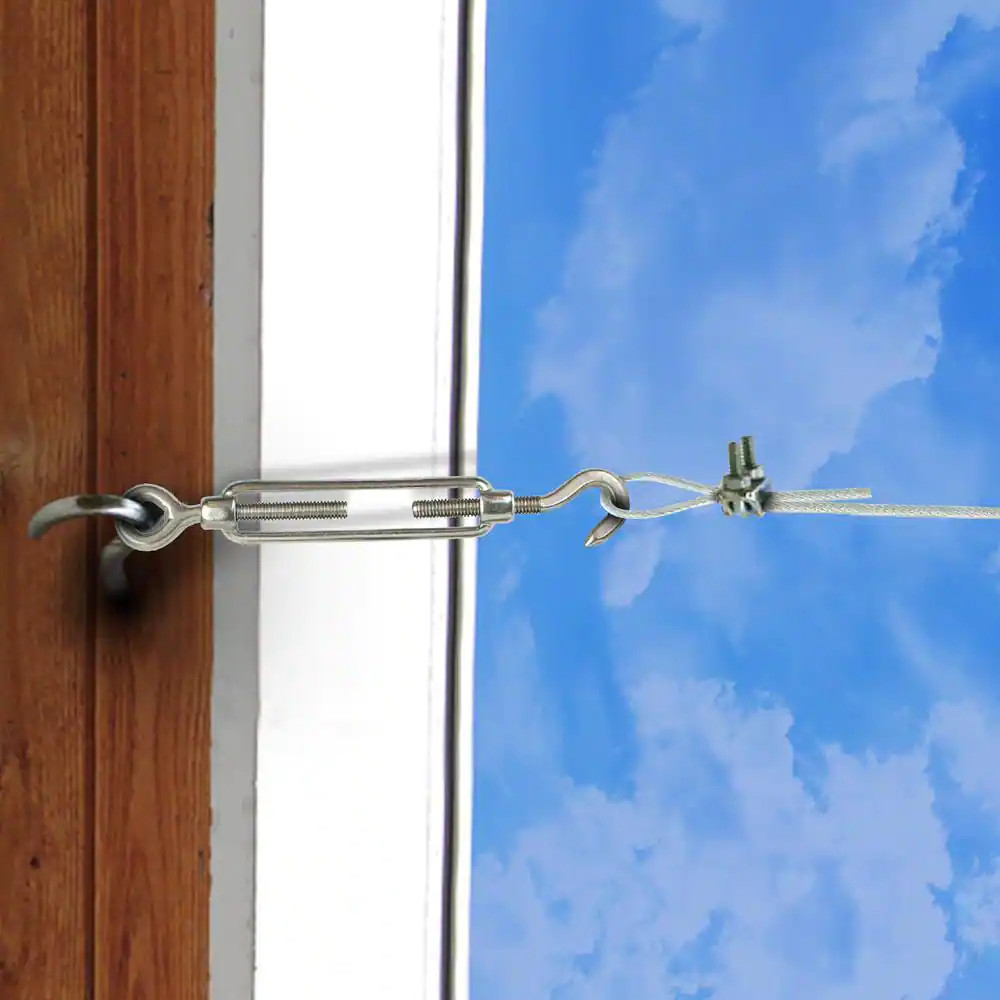 48 Ft. String Light Hanging, Mounting Kit, Wire, Mounting Hooks