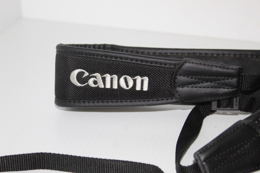 Canon Black White OEM Camera Neck Shoulder Strap 24" Long