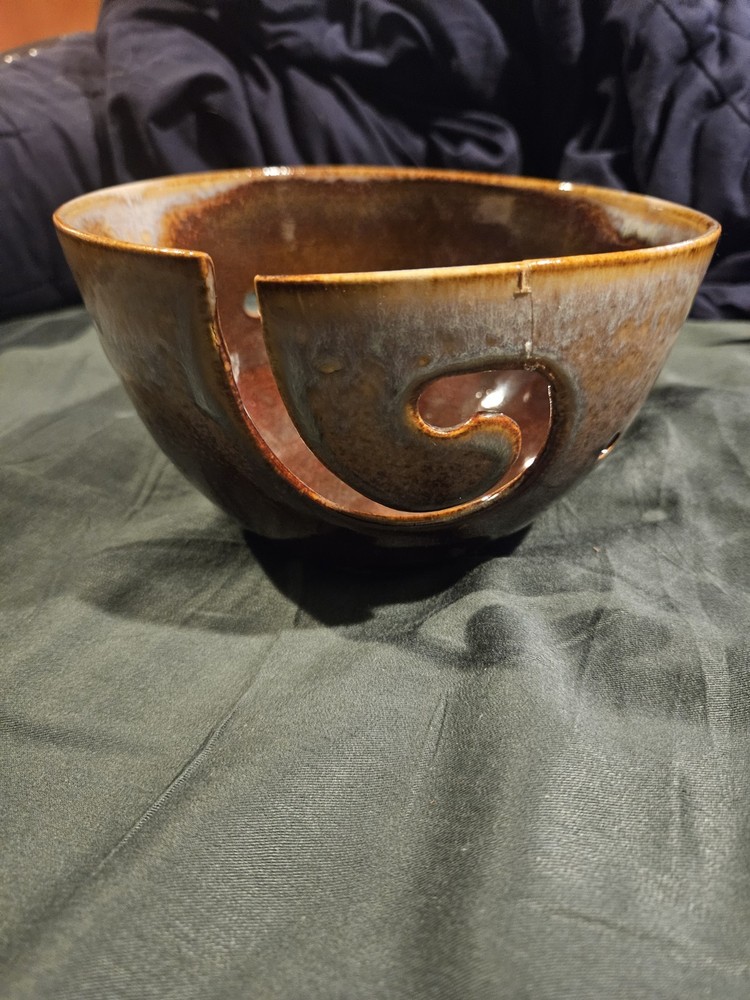 Beautiful handmade Ceramic Yarn Bowl * read description*