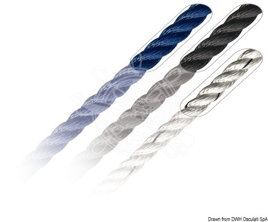 Marlow Polyester Mooring Line Blue 14 mm