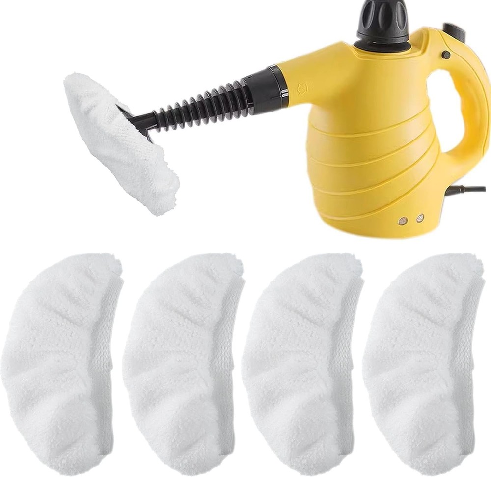 Eco-Friendly 4 PCS Reusable Microfiber Steam Mop Pads & Versatile Attachments