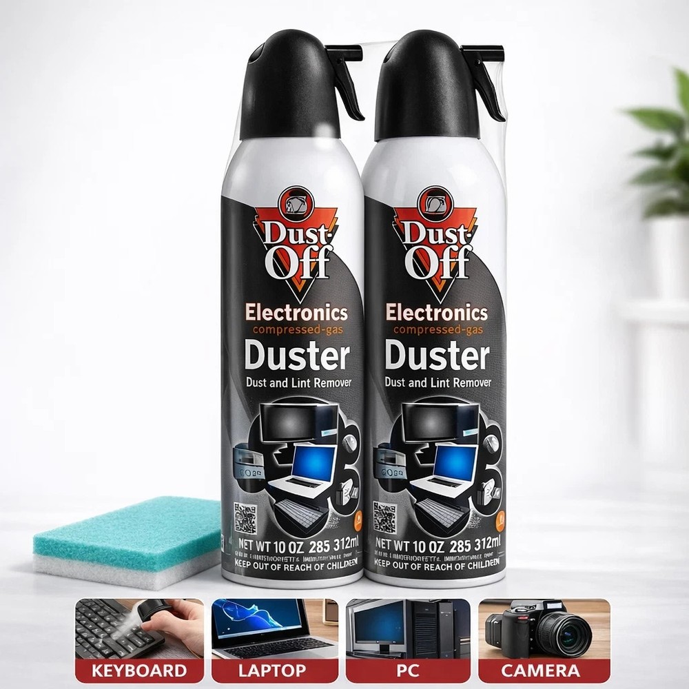 Falcon Dust-Off Electronics Compressed Gas Duster, 10 oz - (5-PACK)