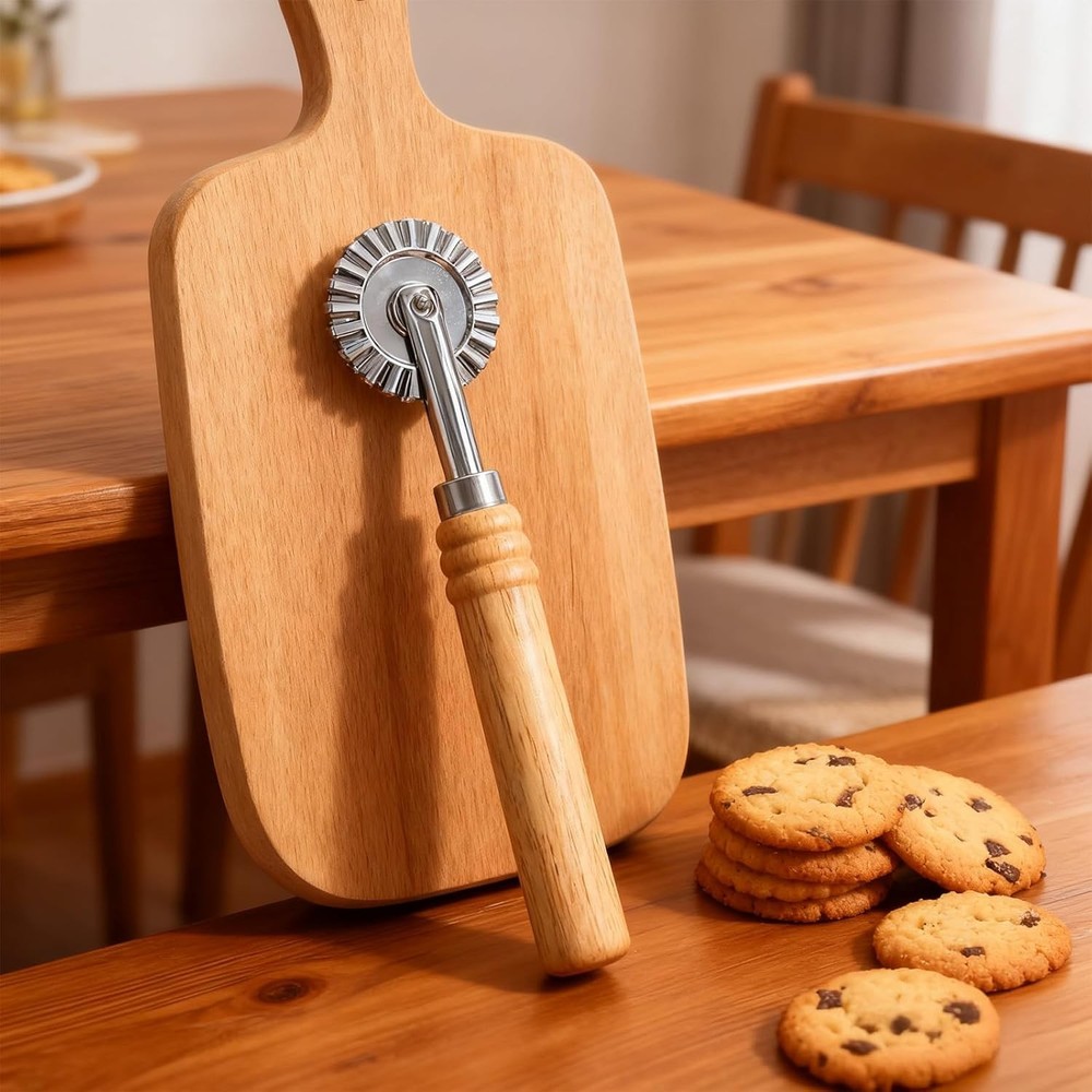 Pasta Cutter Wheel, Pastry and Wheel Ravioli Silver