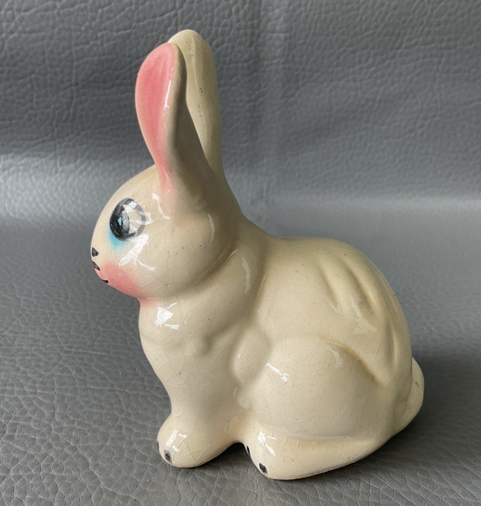 Vintage California Pottery Bunny Rabbit Easter Ceramic Figurine