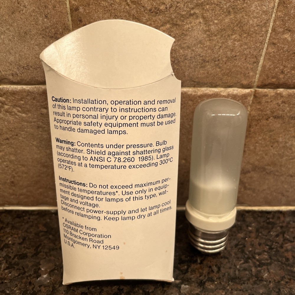 Osram Halogen 75W 120V Halogen 64485 Frosted Light Bulb