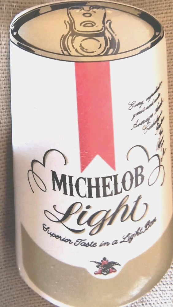 Antique Beer Can Michelob Light Pin Advertising Button Pull Tab 2" Pin Back RARE