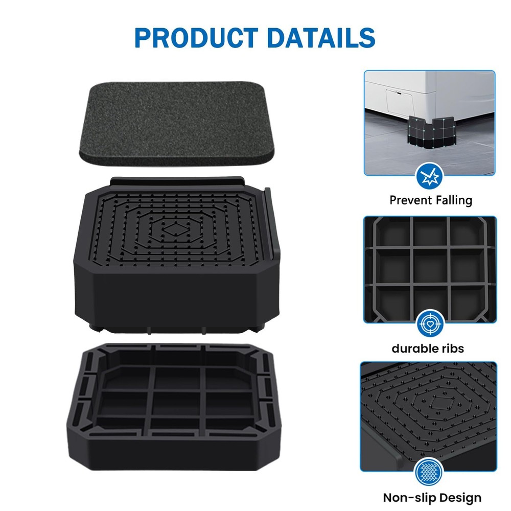 Heavy Duty Bed Furniture Risers Adjustable Rectangular Support Blocks for Bed...