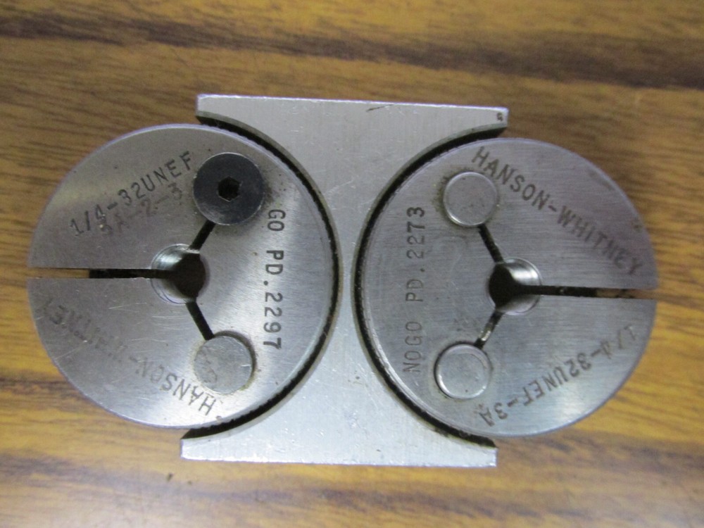 Go & No Go Thread Ring Gage Set 1/4"-32 UNEF-3A