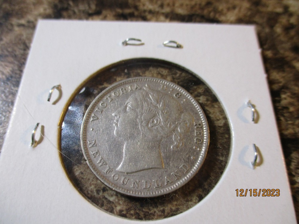 1882-H NEWFOUNDLAND 20 CENTS AP138