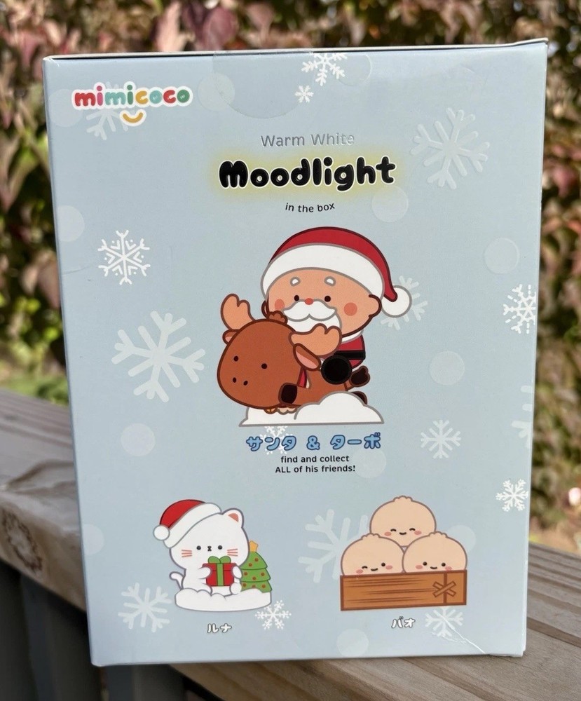 Mimicoco Santa & Turbo Moodlight Warm White LED Wireless Night Light. NEW