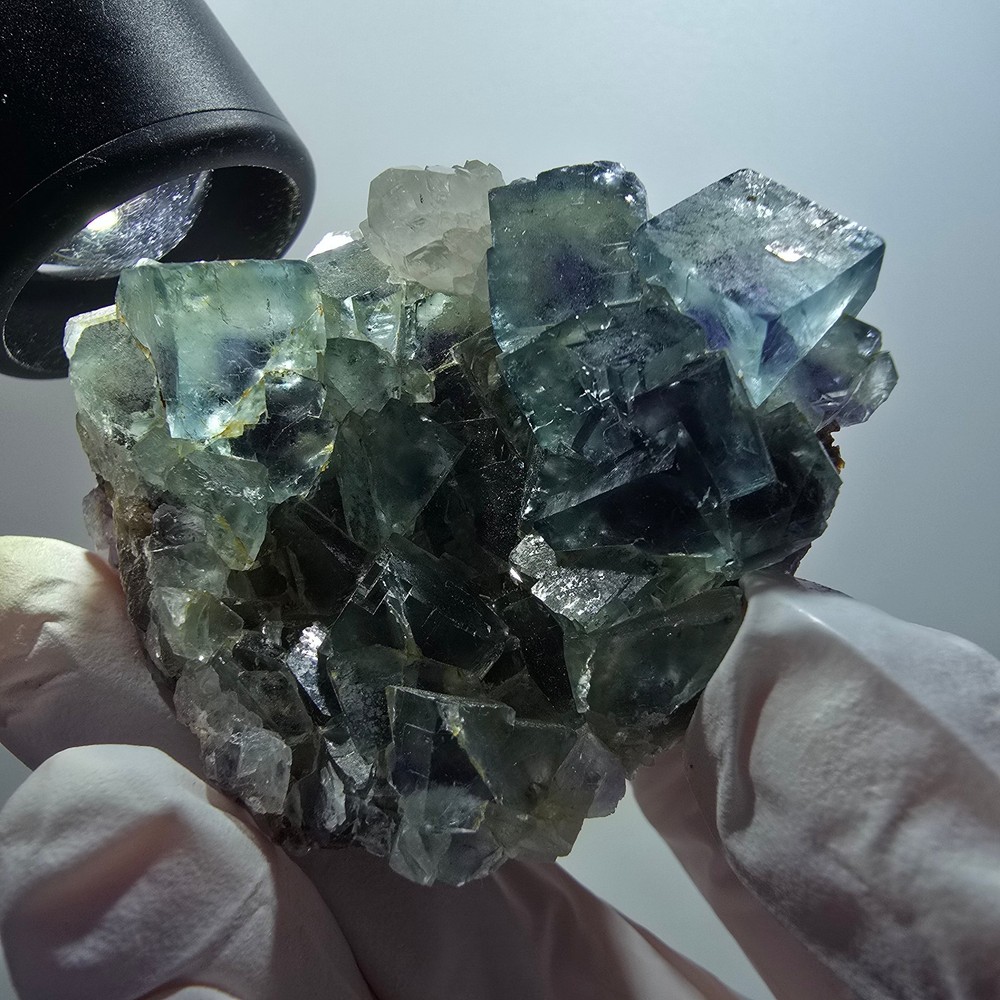 Phantom Fluorite Cube, Quartz Specimen, Parqueted Okorusu, Namibia 54*48*30mm