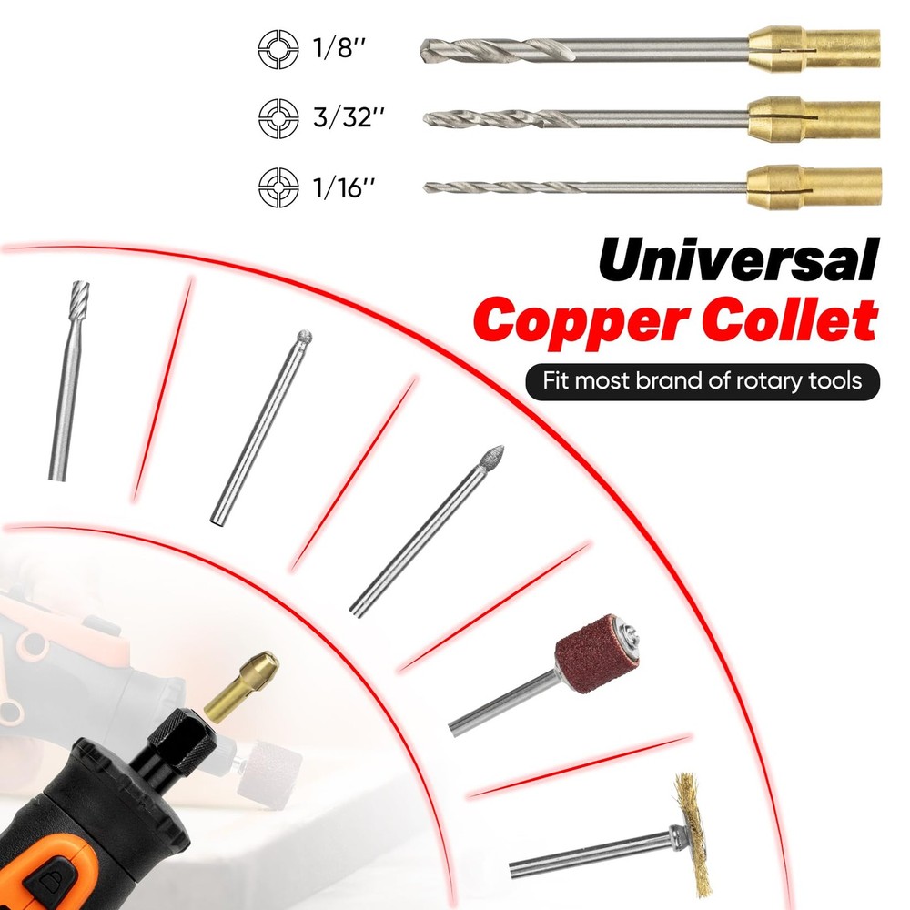 508-Piece Rotary Tool Accessories Kit, Universal Rotary Tool Bits for Sanding...