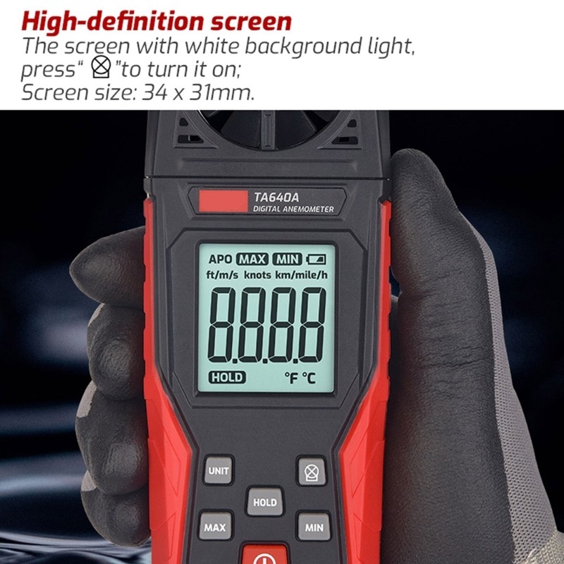 Small Digital Anemometer Handheld for Accurate Wind & Temperature