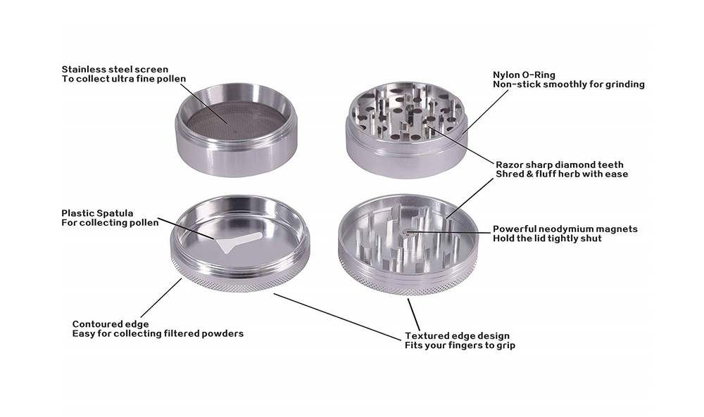 Kitchen Spice Herb Grinder Crusher Metal 4 piece Spider-Man Logo Marvel Comics
