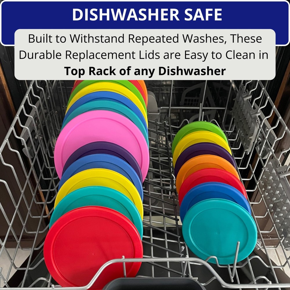 KlareWare Replacement Lids for - 4 Cup Storage Bowl Covers, BPA Free Plastic ...
