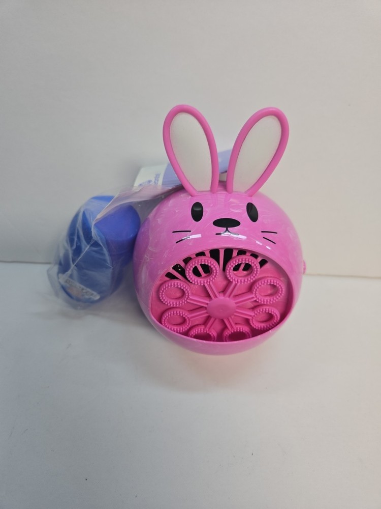 Spring Pink Bunny Bubble Machine, with 2 oz Bubble Solution