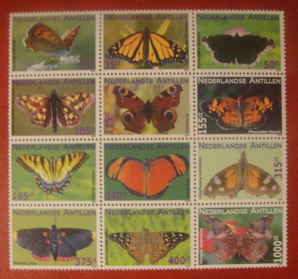 Netherlandse Antilles 2009. Butterflies. Mint Unhinged.
