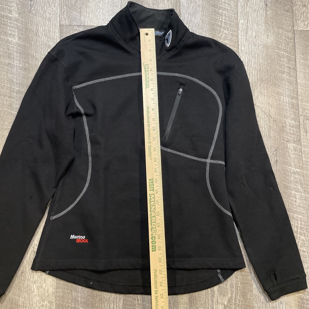 Scent Shield 1/2 Zip Merino Wool Pullover Women's Medium Black