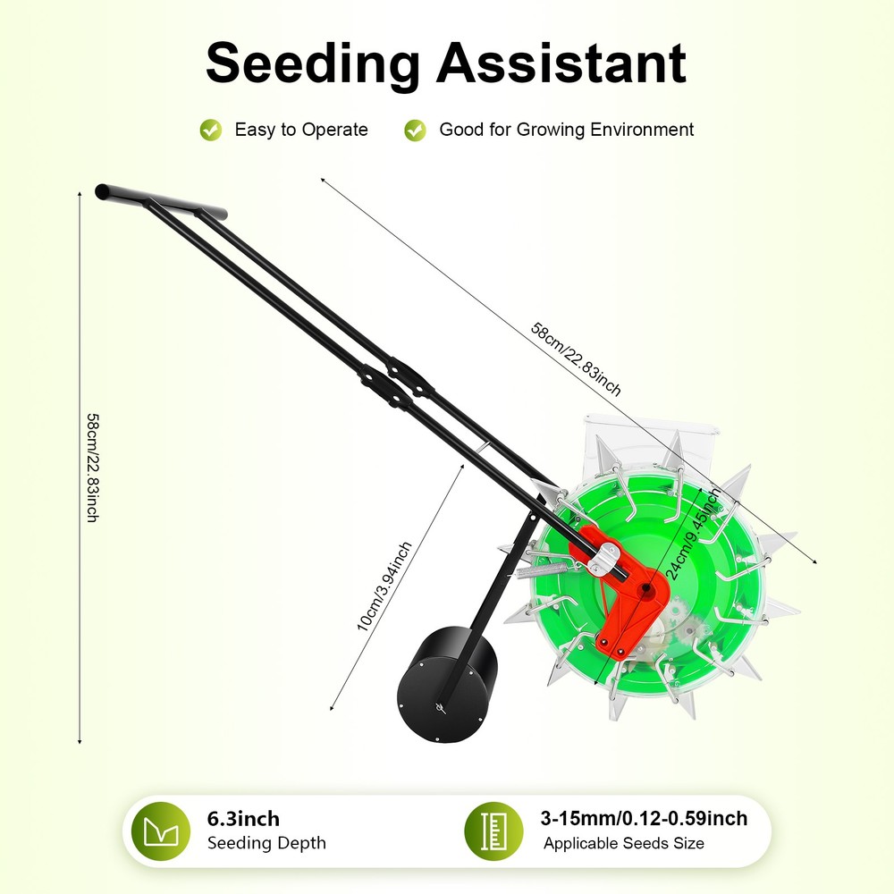 Hand-push Roller Seeder Peanut Corn Fertilizer Applicator Manual Seeding Tool