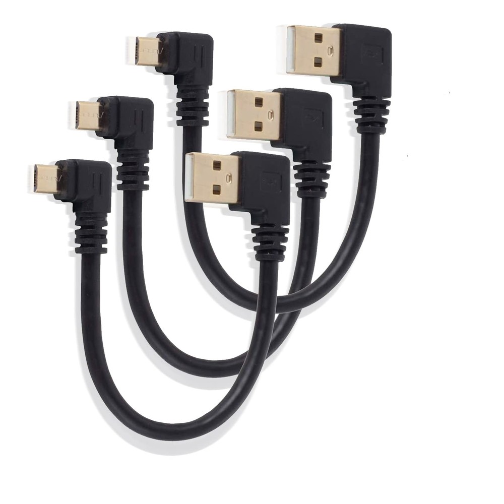 Herfair USB to Micro Cable 6Inch Right Angle Short 0.5 feet, micro 5p