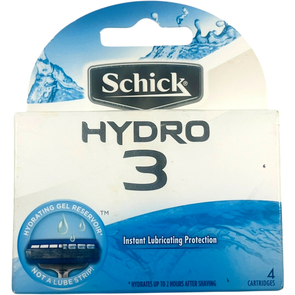 Schick Hydro3 Refills - 4 Cartridges - Instant Lubricating Protection