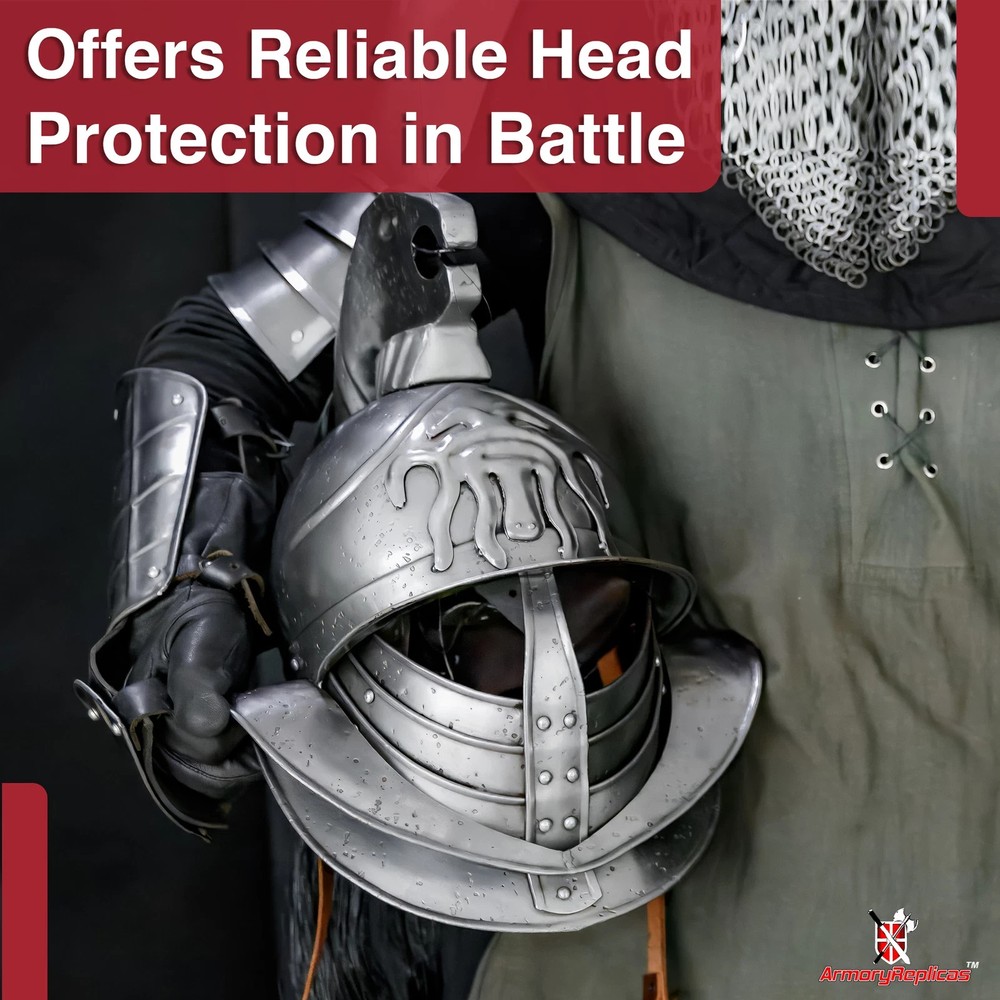 Knight Armor Helmet Interior Liner Leather Adjustable Strap Historical Replica