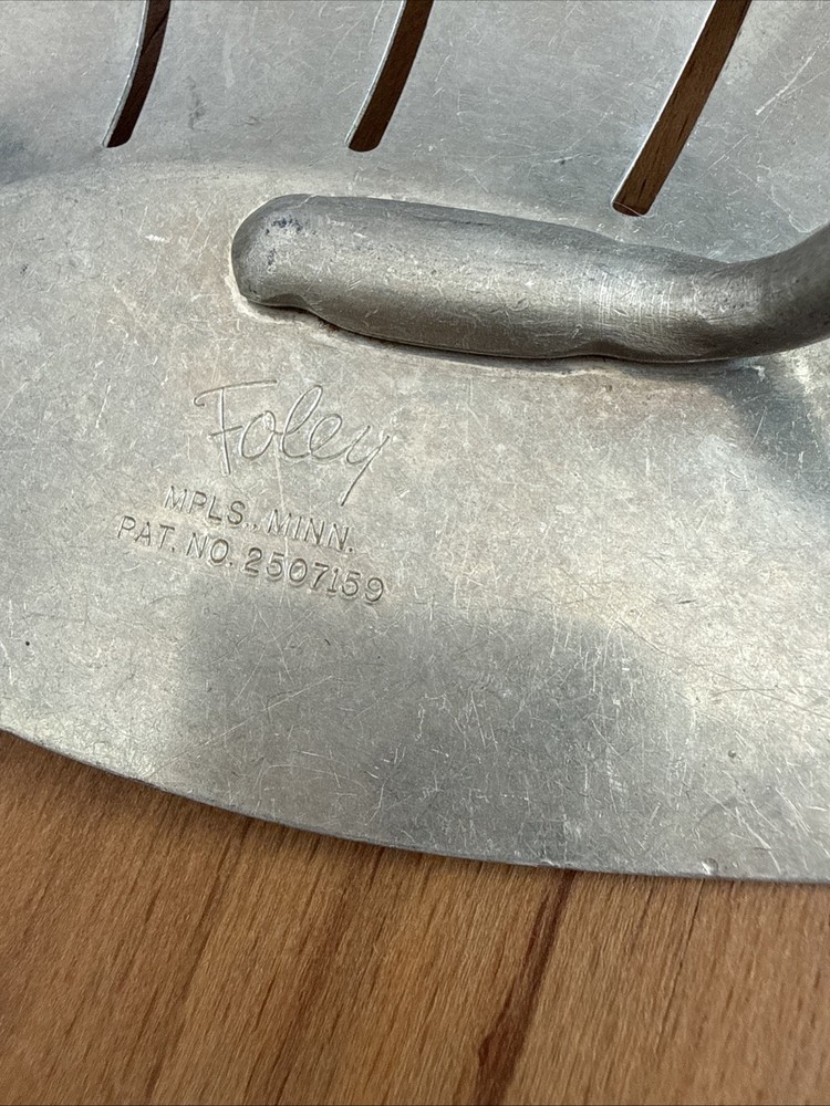 Vintage Foley Pot Strainer, Metal With Yellow Handle