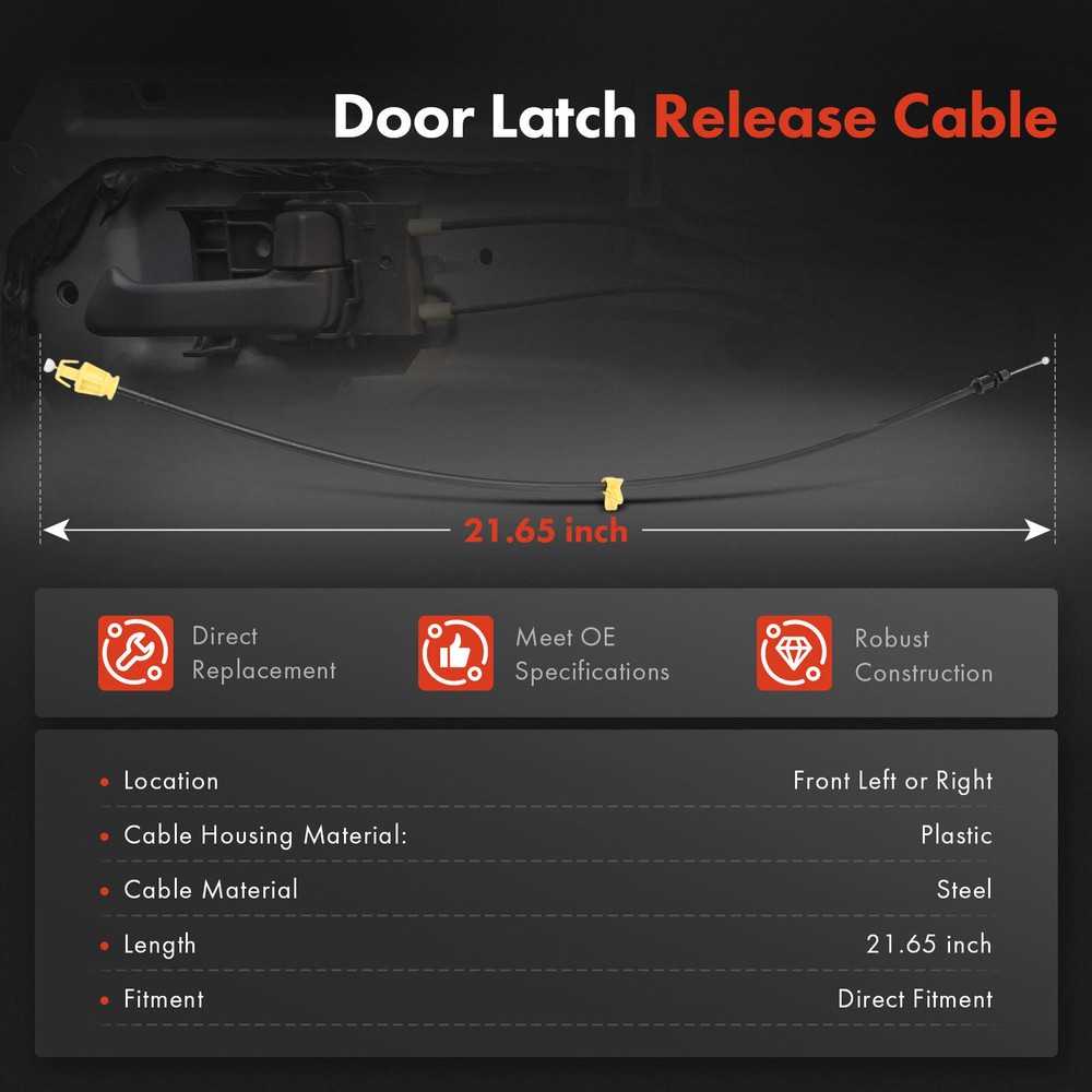 Front Left or Right Door Latch Release Cable for Chevy Impala 2006-2011 21.65"
