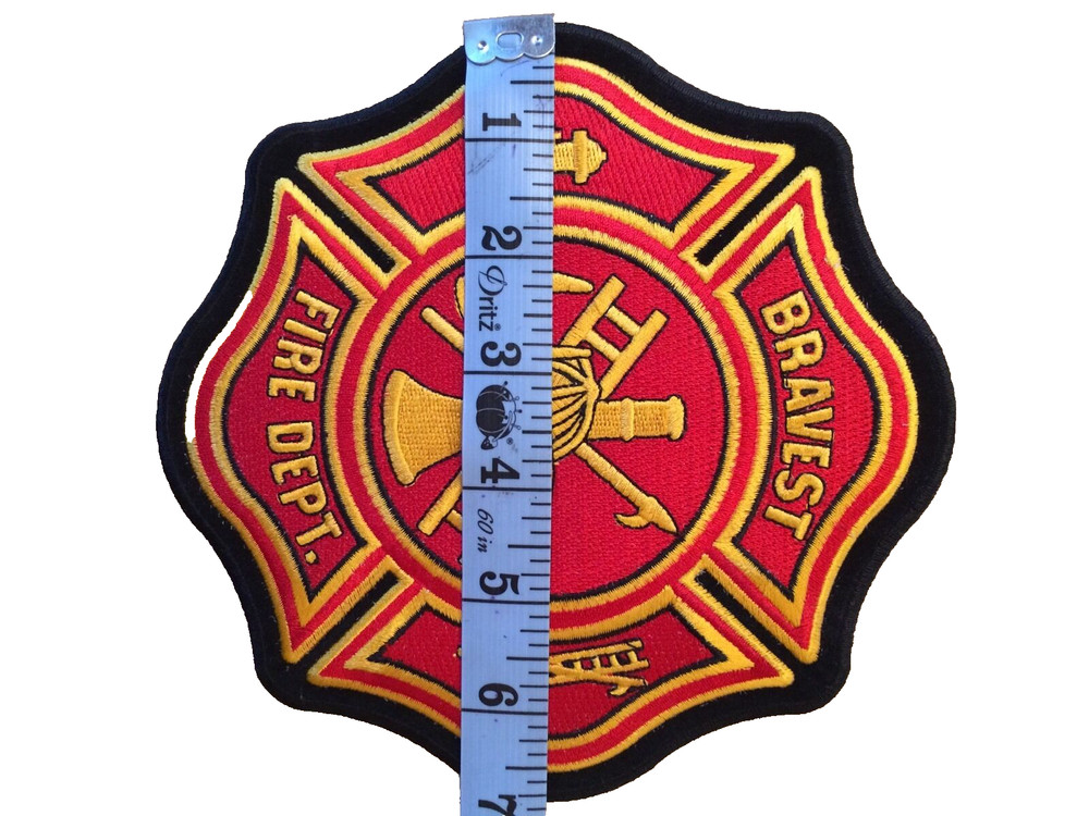 New Fire Dept Patch PP3106 7" x 7"