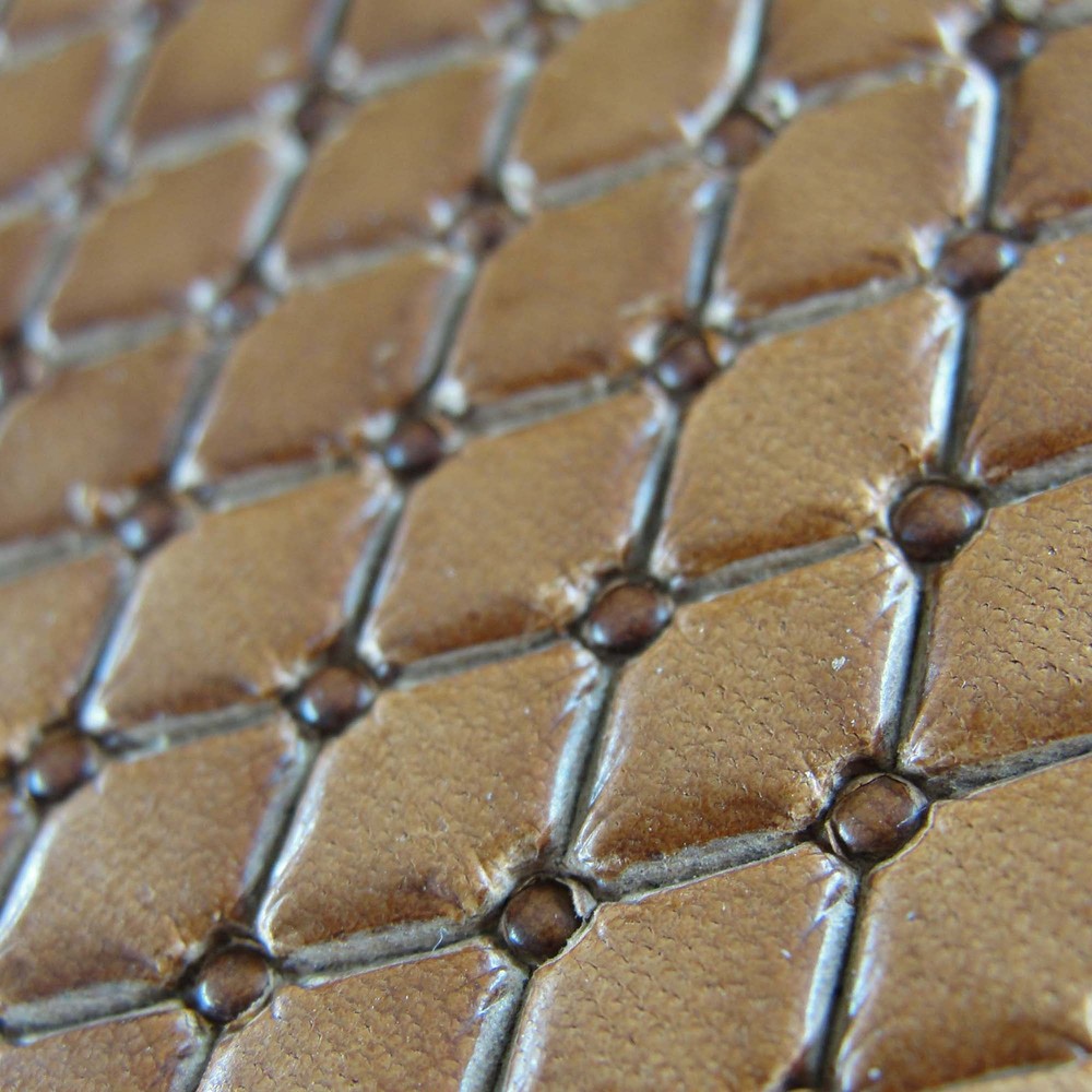 Small Button Tufted/Quilted Pattern Leather Stamp, Stainless Steel Leather Tool