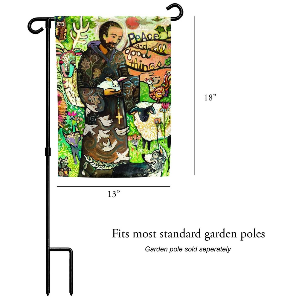 Dicksons St. Francis with Beloved Animals Artistic Fields Polyester Small Gar...