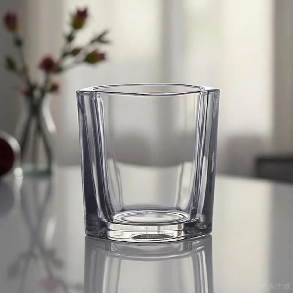 Heavy Base Shot Glasses Set 6 Pack 2.2 Oz Clear Square Shot Glasses