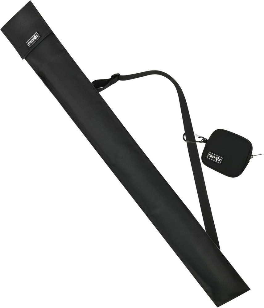 Adjustable Shoulder Strap Black Cue Stick Storage Bag, 32 Inches, 2 Compartments