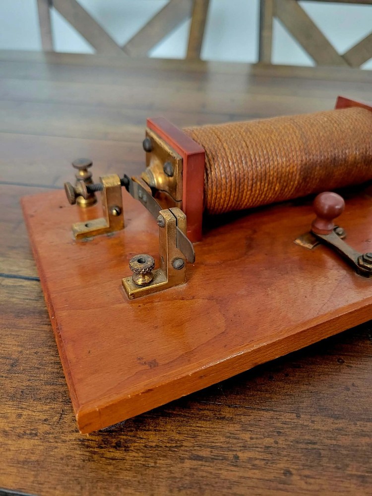 Antique Scientific Radio Transmitter Spark Induction Coil