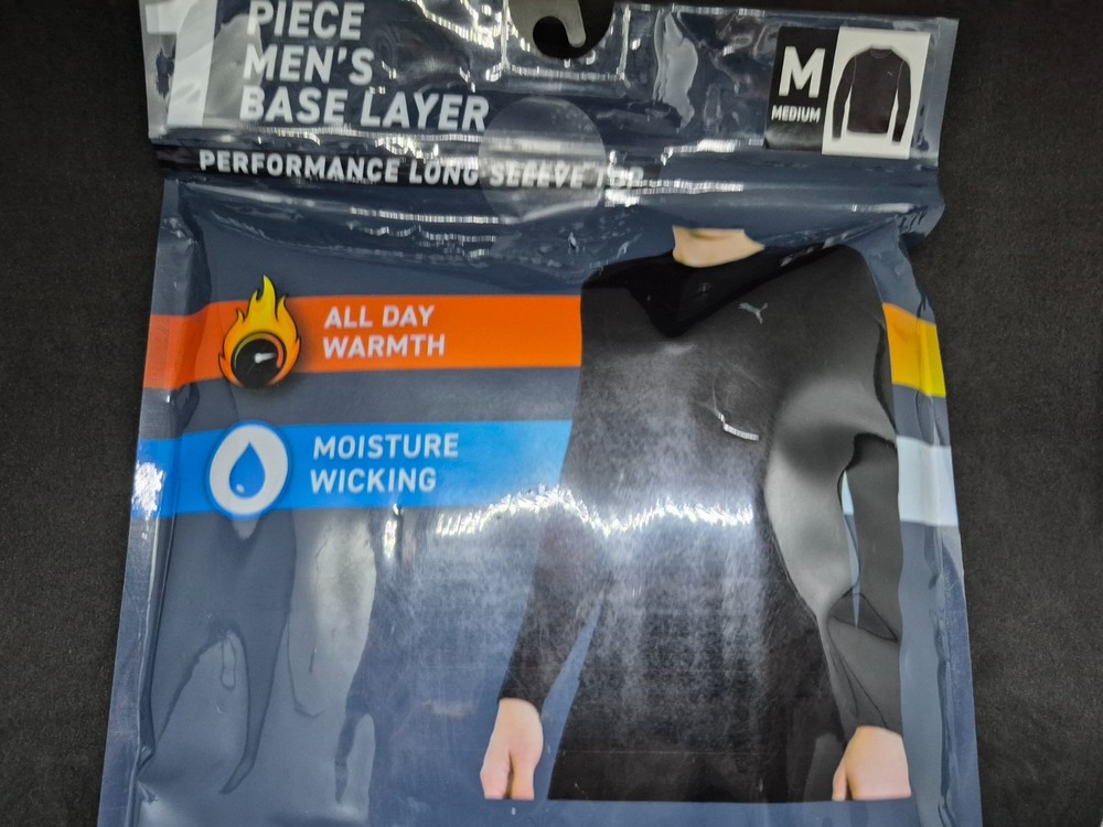 Puma Mens Base Layer Performance LS Warmth All Day Crew Top SZ Medium 38-40