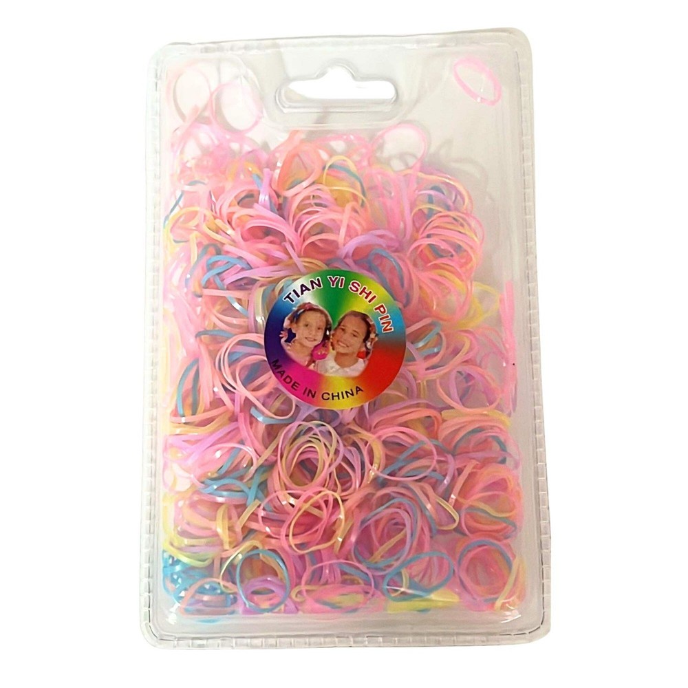 Small Assorted Color Hair Rubber Bands: 1 Pack