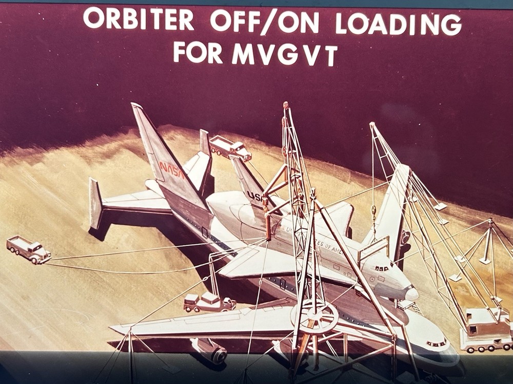 1977 NASA KSC Shuttle Artist Concept Loading Presentation Transparency-95