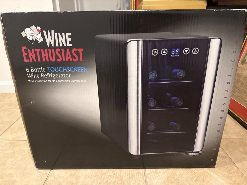 Wine Enthusiast 6-Bottle Wine Cooler with Touch Screen Interface